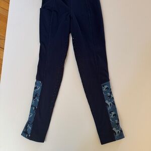 Kids Thermo Tech Full Leg Horseback Riding Tight (Navy - Like New)